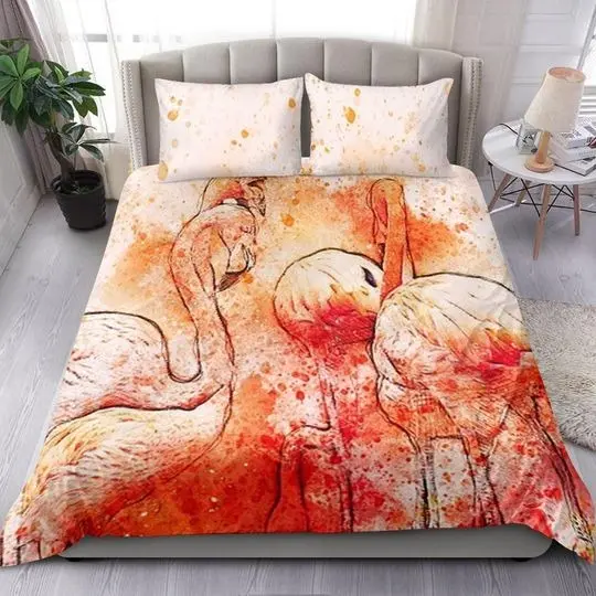 Flamingos Bedding SetsGift For Your Girlfriend Boyfriend Gift For Love Gift For Friend Best Valentine Present Holiday Gift