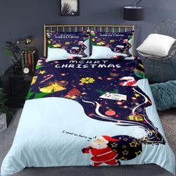 Christmas Bedding Set Santa ClausGift For Your Girlfriend Boyfriend Gift For Love Gift For Friend Best Valentine Present Holiday Gift