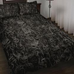 Skull Gothic Quilt- Smoke Skull Quilt Bedding Set Gift For Your Girlfriend Boyfriend Gift For Love Gift For Friend Best Valentine Present Holiday Gift