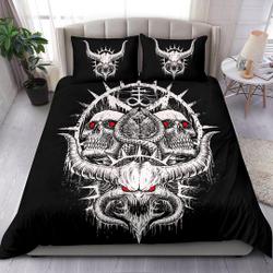 Skull Satanic Demon Serpent Bedding Set Gift For Your Girlfriend Boyfriend Gift For Love Gift For Friend Best Valentine Present Holiday Gift