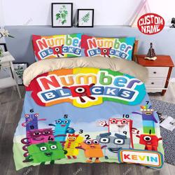 Numberblocks Custom Name Bedding Set Gift For Your Girlfriend Boyfriend Gift For Love Gift For Friend Best Valentine Present Holiday Gift