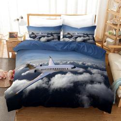 Airplane  Bedding Set Gift For Your Girlfriend Boyfriend Gift For Love Gift For Friend Best Valentine Present Holiday Gift