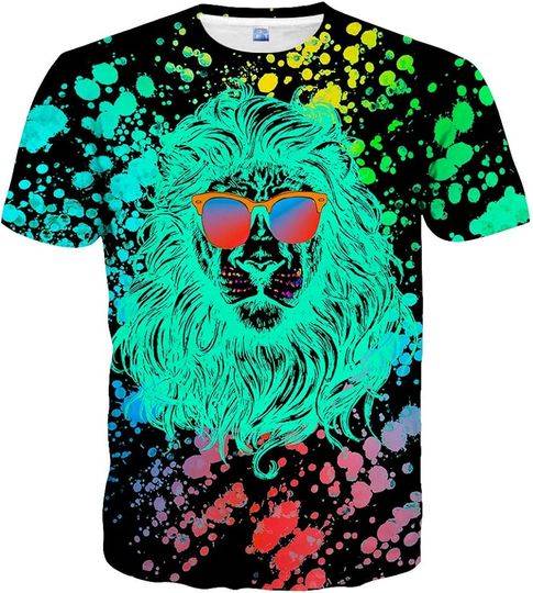 3D Print Shirts Colorful Space Graphic Tees for Men Women Teens Meaningful Gift For Family Gift For Boyfriend Valentine Gift