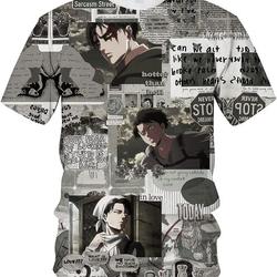 Attack on Titan Novelty 3D Anime Printed T-Shirt Meaningful Gift For Family Gift For Boyfriend Valentine Gift