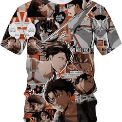 Attack on Titan Novelty 3D Anime Printed T-Shirt Meaningful Gift For Family Gift For Boyfriend Valentine Gift