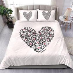 Bedding Set, Keith Haring Duvet Cover Bedding setsGift For Your Girlfriend Boyfriend Gift For Love Gift For Friend Best Valentine Present Holiday Gift