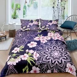 Cherry blossom bedding floral Bedding Set Gift For Your Girlfriend Boyfriend Gift For Love Gift For Friend Best Valentine Present Holiday Gift