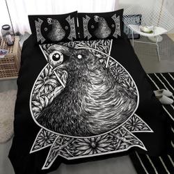 Gothic Crow Eye Black And White Bedding Set Gift For Your Girlfriend Boyfriend Gift For Love Gift For Friend Best Valentine Present Holiday Gift