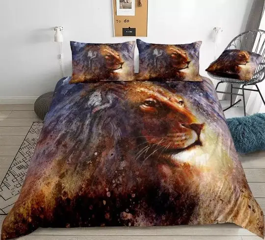 Lion Bedding Set Gift For Your Girlfriend Boyfriend Gift For Love Gift For Friend Best Valentine Present Holiday Gift