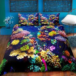 Ocean Fish  Bedding Set Nature Scenic of Tropical FishGift For Your Girlfriend Boyfriend Gift For Love Gift For Friend Best Valentine Present Holiday Gift