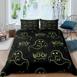 Boo cute ghost halloween bedding & pillowcase, Halloween Bedding Set Gift For Your Girlfriend Boyfriend Gift For Love Gift For Friend Best Valentine Present Holiday Gift