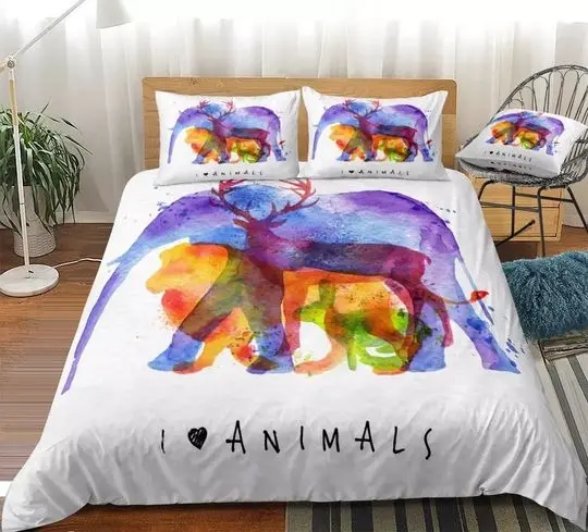 Elephant Bedding Set Gift For Your Girlfriend Boyfriend Gift For Love Gift For Friend Best Valentine Present Holiday Gift