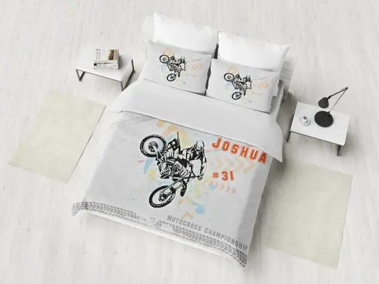 Motocross Bedding Set, Dirt BikeBedding Set Gift For Your Girlfriend Boyfriend Gift For Love Gift For Friend Best Valentine Present Holiday Gift