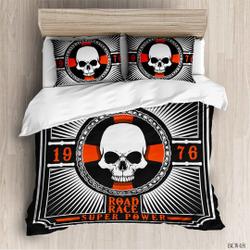 Skull  Bedding Set Gift For Your Girlfriend Boyfriend Gift For Love Gift For Friend Best Valentine Present Holiday Gift