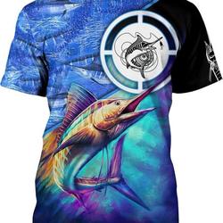 3D Bass Marlin Fishing Fisher Camo Street Fashion T Shirts Meaningful Gift For Family Gift For Boyfriend Valentine Gift