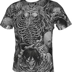 Attack on Titan Novelty 3D Anime Printed T-Shirt Meaningful Gift For Family Gift For Boyfriend Valentine Gift