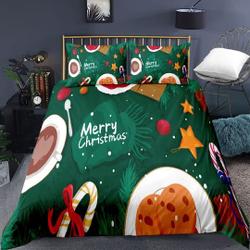 Santa Claus Merry Christmas  Bedding Set Gift For Your Girlfriend Boyfriend Gift For Love Gift For Friend Best Valentine Present Holiday Gift