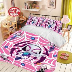 Spider Gwen Custom Bedding Set Gift For Your Girlfriend Boyfriend Gift For Love Gift For Friend Best Valentine Present Holiday Gift