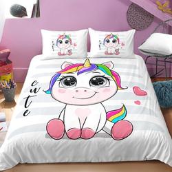Unicorn Bedding Dreamy Sparkle Unicorn  Bedding Set Gift For Your Girlfriend Boyfriend Gift For Love Gift For Friend Best Valentine Present Holiday Gift