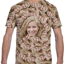 Ulikelife Custom Face T-Shirt Personalized Girlfriend Photo Shirt All Over Print for Men Meaningful Gift For Family Gift For Boyfriend Valentine Gift