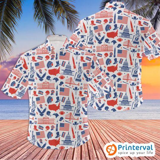 4th Of July Hawaiian Shirt Gift For Your Girlfriend Boyfriend Gift For Love Gift For Friend Best Valentine Present Holiday Gift