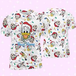 Personalized Disney Donald Christmas 3D T-shirt Meaningful Gift For Family Gift For Boyfriend Valentine Gift