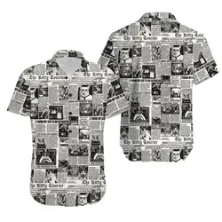 Cat Newspaper Hawaiian Shirt Gift For Your Girlfriend Boyfriend Gift For Love Gift For Friend Best Valentine Present Holiday Gift