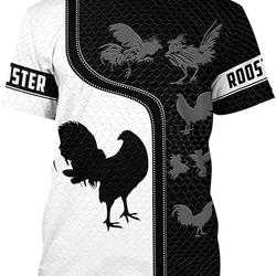 Rooster 3D All Over Printed T-Shirts Unisex Full Size S-5XL Meaningful Gift For Family Gift For Boyfriend Valentine Gift