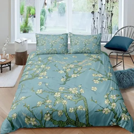 Cherry blossom Bedding Set Gift For Your Girlfriend Boyfriend Gift For Love Gift For Friend Best Valentine Present Holiday Gift