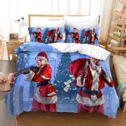 Bedding Set Santa Claus with Gun Robbers Theme on Christmas DayGift For Your Girlfriend Boyfriend Gift For Love Gift For Friend Best Valentine Present Holiday Gift