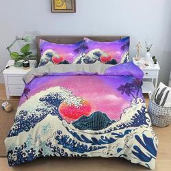 The Great Wave of Kanagawa Bedding Set Gift For Your Girlfriend Boyfriend Gift For Love Gift For Friend Best Valentine Present Holiday Gift