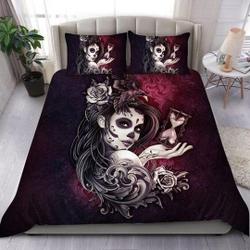 Sugar skull Bedding Set Gift For Your Girlfriend Boyfriend Gift For Love Gift For Friend Best Valentine Present Holiday Gift