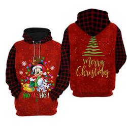 Mickey Mouse Red Christmas 3D Hoodies