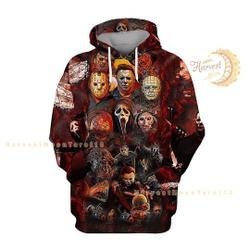 Horror Movie Character Halloween 3D Hoodie