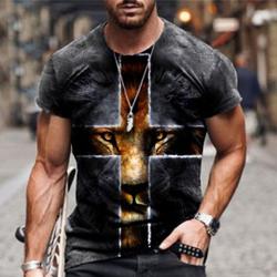 Lion Cross Christian 3D Shirt Meaningful Gift For Family Gift For Boyfriend Valentine Gift