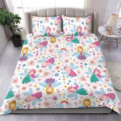 Floral Fairy Duvet Cover, Bedding Set Gift For Your Girlfriend Boyfriend Gift For Love Gift For Friend Best Valentine Present Holiday Gift