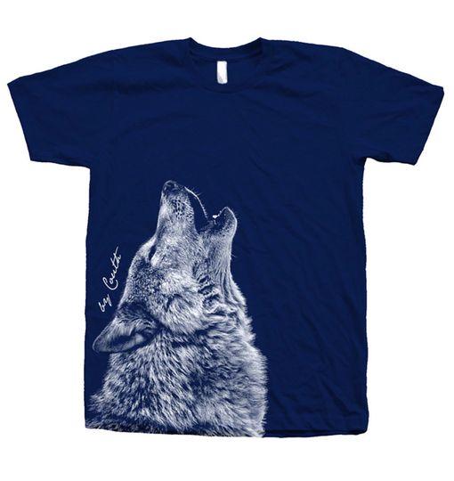 Mens Wolf Custom Hand Screen Printed on Crew Neck Tshirt Screen Print Water Base Ink Available: S , M , L , Xl , Xxl Meaningful Gift For Family Gift For Boyfriend Valentine Gift