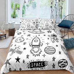 Outer space  Bedding Set aestheticGift For Your Girlfriend Boyfriend Gift For Love Gift For Friend Best Valentine Present Holiday Gift