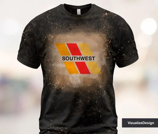 Southwest Airlines Bleached 3D T shirt Meaningful Gift For Family Gift For Boyfriend Valentine Gift