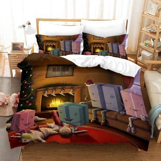 Cartoon Duvet Cover Full/King Set, Ultra Soft Care Kids Comforter Cover Bedding Set Gift For Your Girlfriend Boyfriend Gift For Love Gift For Friend Best Valentine Present Holiday Gift
