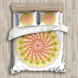 3D Yellow Peacock Feather Printed Pillow Bedding Set Gift For Your Girlfriend Boyfriend Gift For Love Gift For Friend Best Valentine Present Holiday Gift