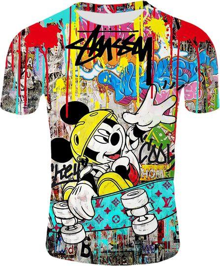 Fashion 3D Printing Crazy Graffiti T-Shirt Meaningful Gift For Family Gift For Boyfriend Valentine Gift
