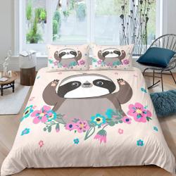 Cute Sloth Bedding SetsGift For Your Girlfriend Boyfriend Gift For Love Gift For Friend Best Valentine Present Holiday Gift