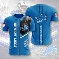 Detroit Lions Football-Team Sports 3D T-Shirt Super Bowl Meaningful Gift For Family Gift For Boyfriend Valentine Gift