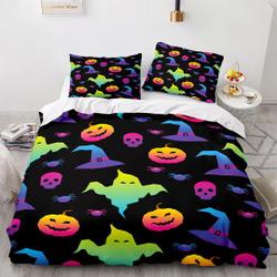 90s neon cute halloween Bedding Set Gift For Your Girlfriend Boyfriend Gift For Love Gift For Friend Best Valentine Present Holiday Gift