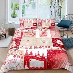 Patchwork Christmas Bedding setsGift For Your Girlfriend Boyfriend Gift For Love Gift For Friend Best Valentine Present Holiday Gift