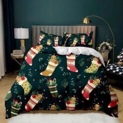 Gingerbread in Santa Claus Socks Christmas Bedding setsGift For Your Girlfriend Boyfriend Gift For Love Gift For Friend Best Valentine Present Holiday Gift
