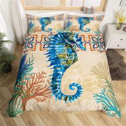 Watercolor Sea Horse Bedding SetsGift For Your Girlfriend Boyfriend Gift For Love Gift For Friend Best Valentine Present Holiday Gift