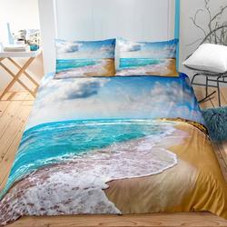 Bedding Set Queen Size Palm Trees on The Edge of Summer Beach ThemeGift For Your Girlfriend Boyfriend Gift For Love Gift For Friend Best Valentine Present Holiday Gift
