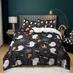 Cute ghost spider web Halloween Bedding Set Gift For Your Girlfriend Boyfriend Gift For Love Gift For Friend Best Valentine Present Holiday Gift